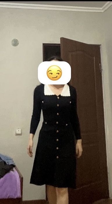 Повседневное черное платье