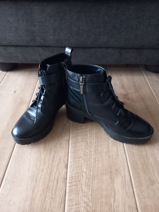 Botine damă imitație piele Bershka