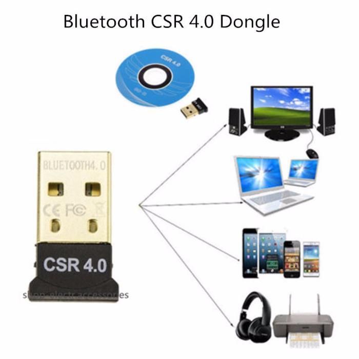 Mini USB Bluetooth V4.0 3Mbps 20M Dongle Adaptor wireless mod dual pen