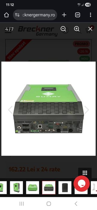 Vând invertor SUMRY 5,5 kw si panouri solare