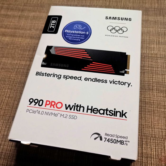 NVME SSD 2TB Samsung 990 PRO with Heatsink PCIe 4.0 PS5 MZ-V9P2T0BW