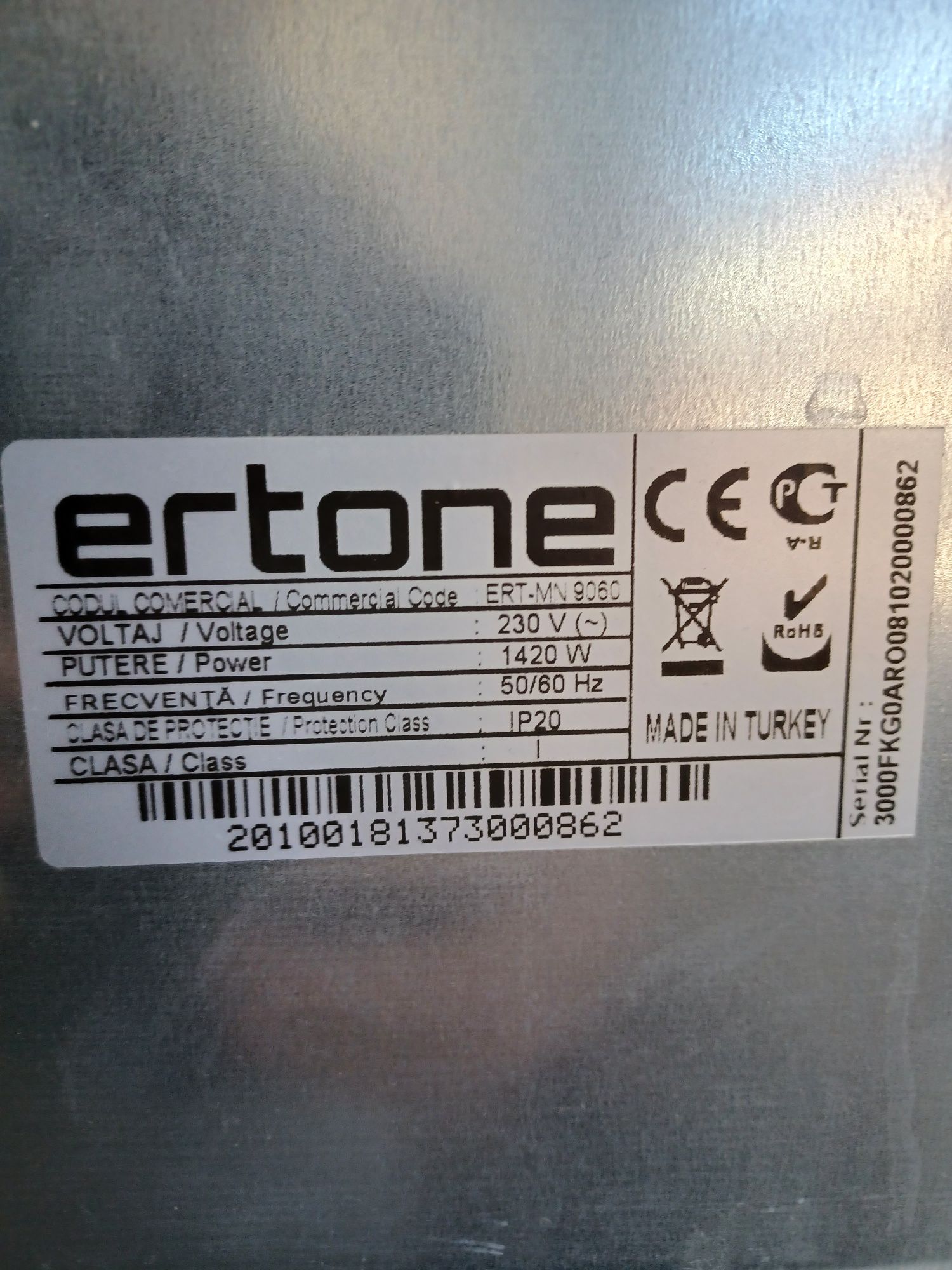 Cuptor electric Ertone