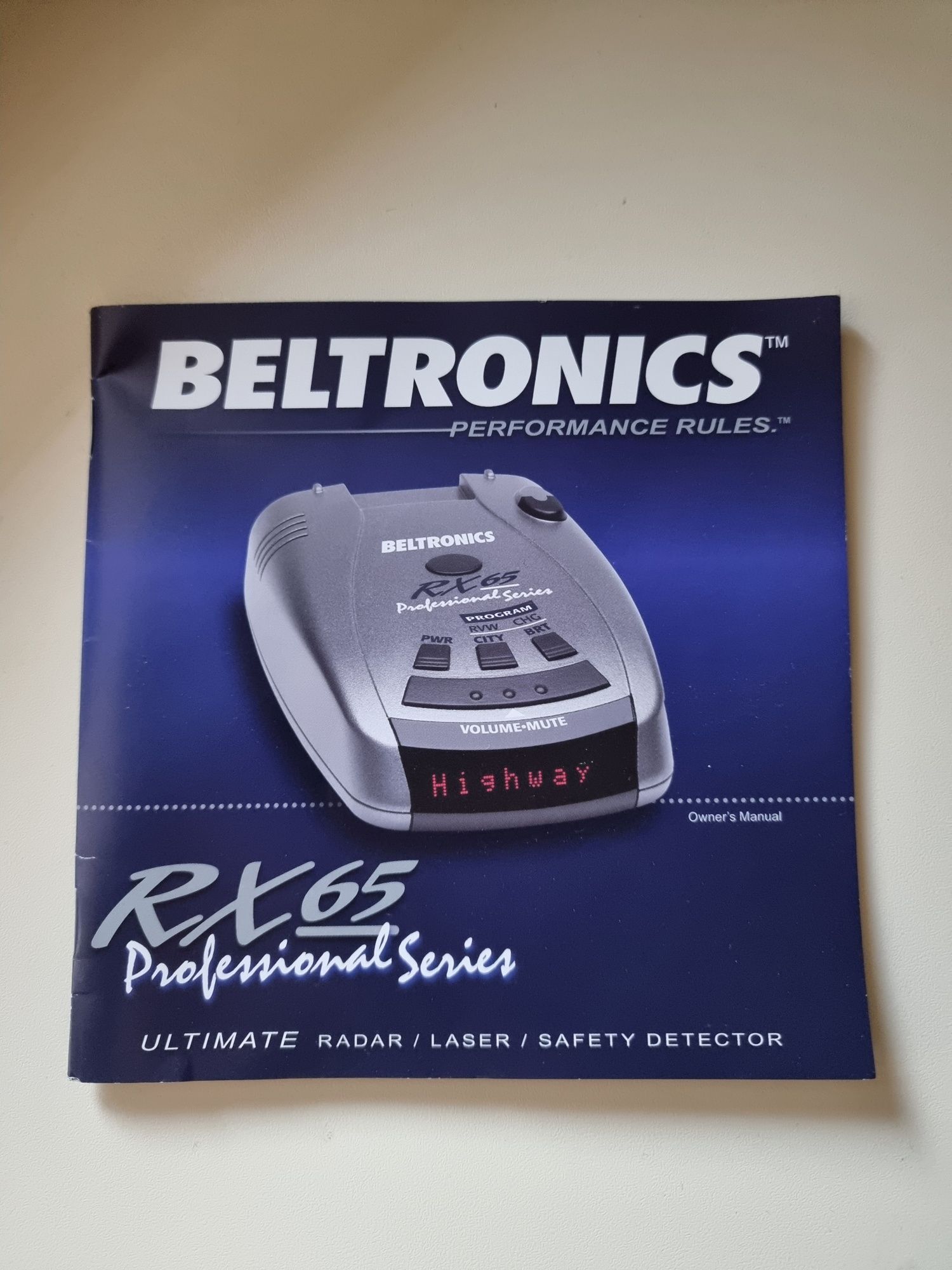 Detector radar RX65 Professional Series Beltronics