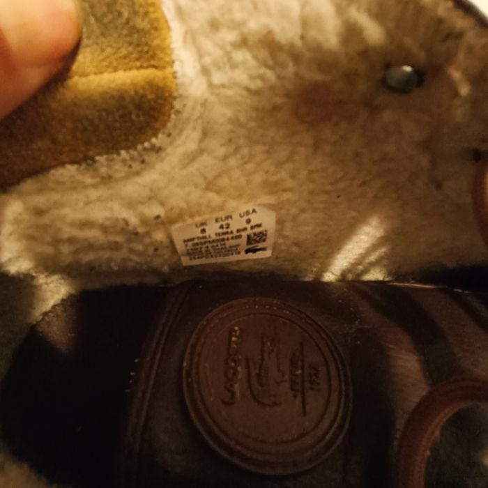 Ghete lacoste piele naturala îmblănite 42