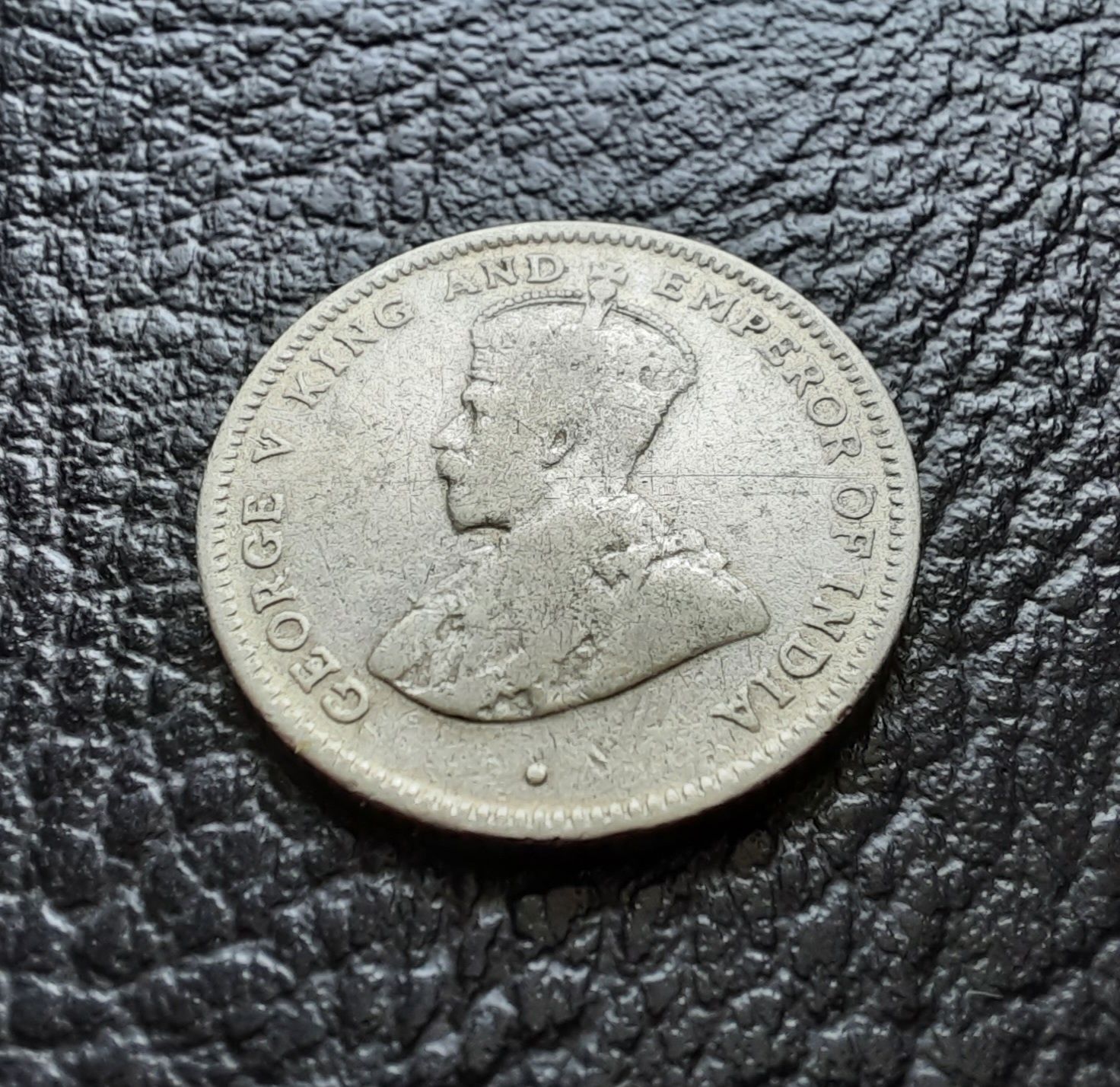 Стара сребърна монета 25 цента 1920 г. Цейлон - днешната Шри Ланка