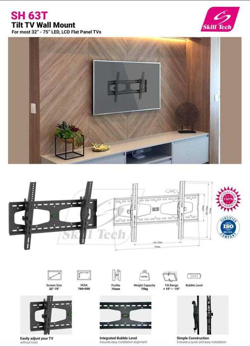 кронштейн для телевизора и монитора Роликовый Кронштейн установка 24/7