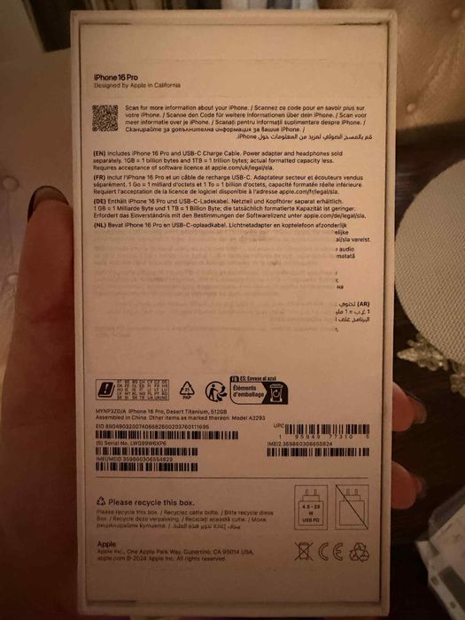 Apple iphone 16 pro Desert titanium 512 GB ca nou