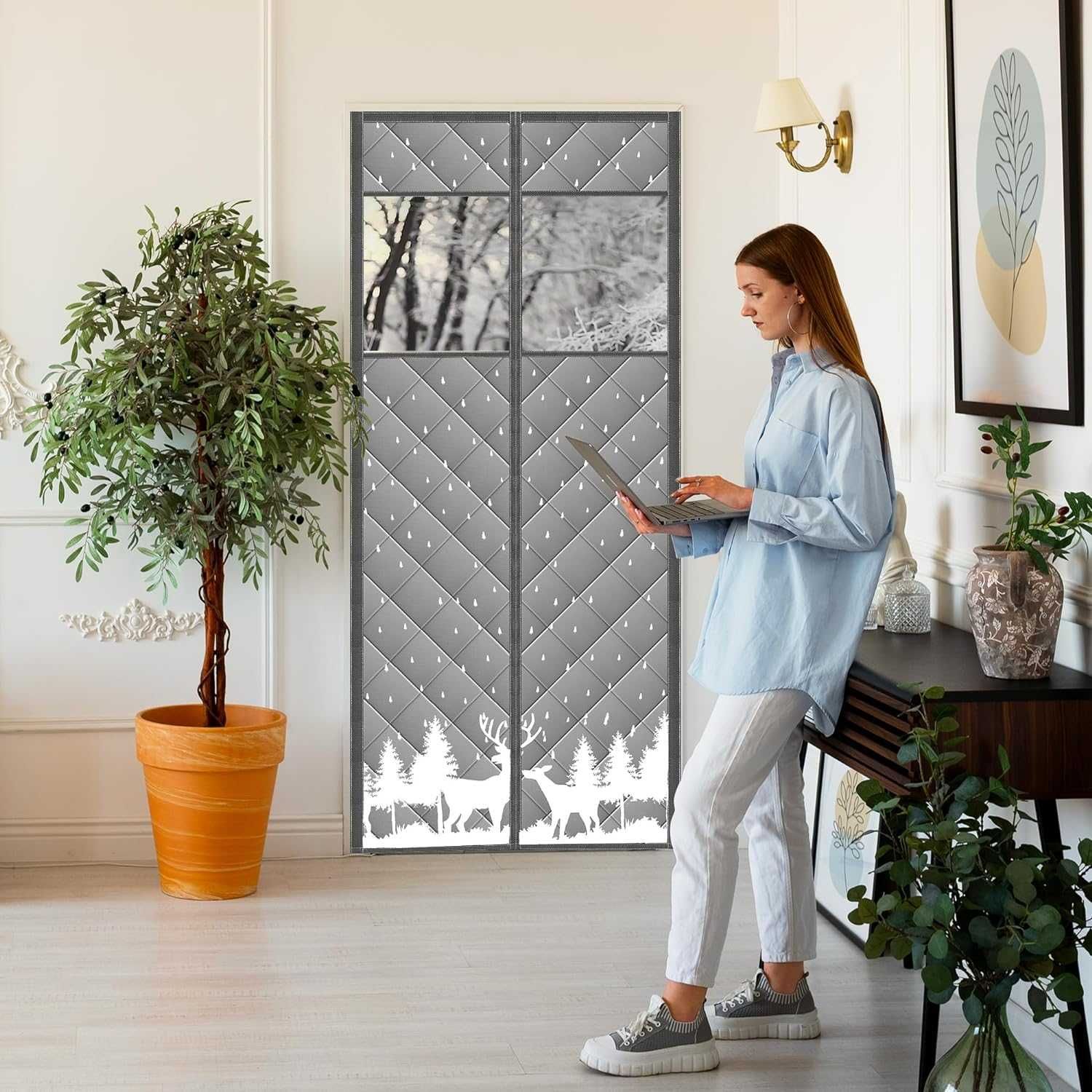 Магнитна термоизолирана завеса за врата Purejoy, 80×200 CM
