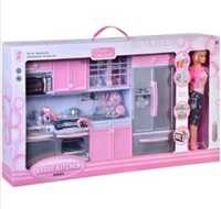 Детски Комплект кукла тип Barbie Барби с кухня и аксесоари