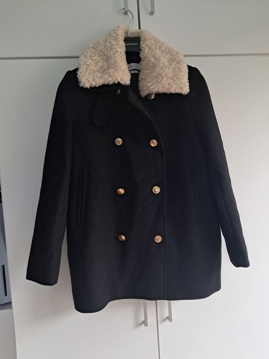 Вълнено двуредно палто