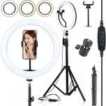 Lampa LED ring light 30cm trepied reglabil 100cm 3 nuante de lumina