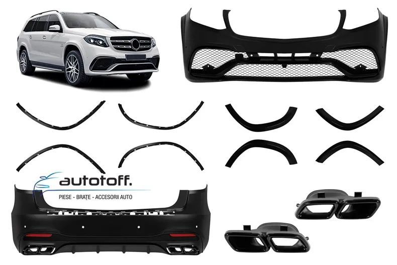 Pachet exterior compatibil GLS X166 Facelift (15-19) 63AMG Black Design