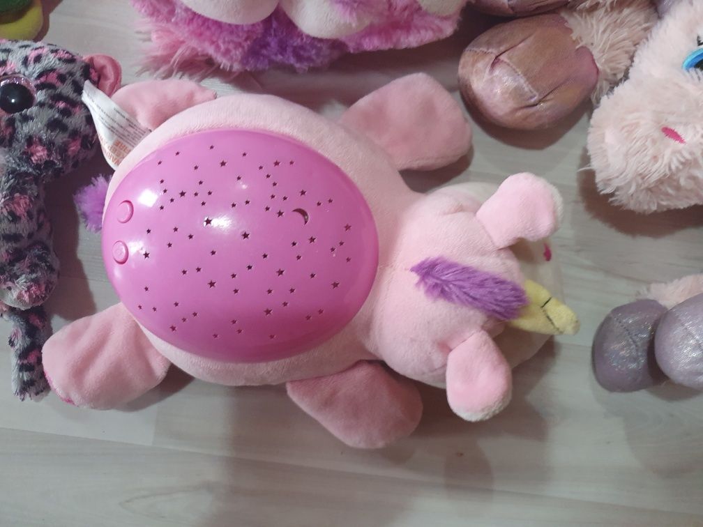 Lot jucării de pluș fetițe, unicorn,hello kitty, jucarie cu luminite