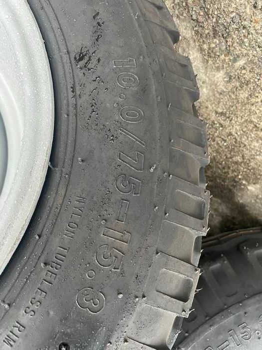 Anvelope noi cu janta 10.0/75-15.3 cauciucuri groase 12pr remorca