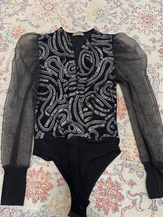 Боди кофта вечерняя блестящяя