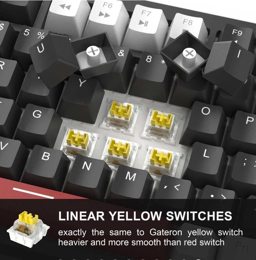 Tastatura Mecanică MageGee Star 75 Otemu Yellow