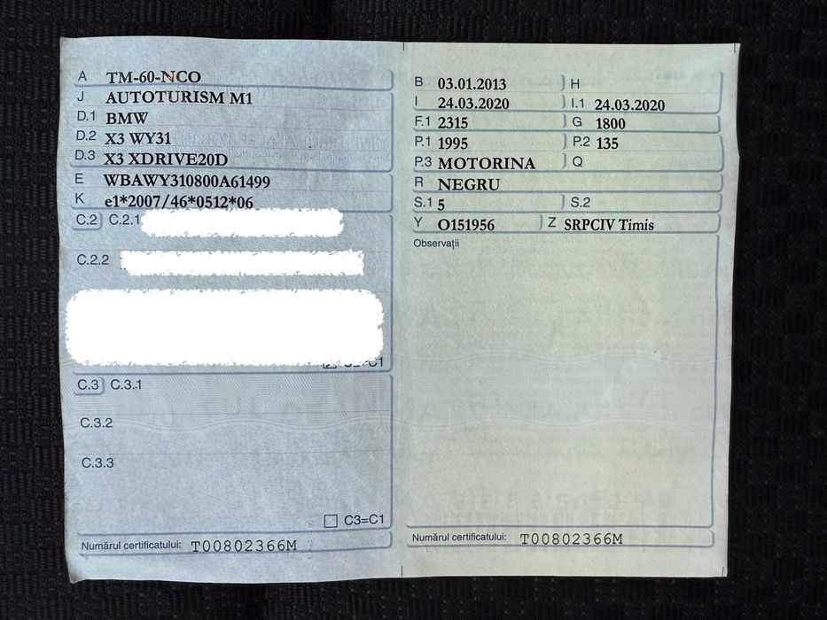BMW X3  20d 184c.p.Xdrive automat,fara daune/istoric km BMW