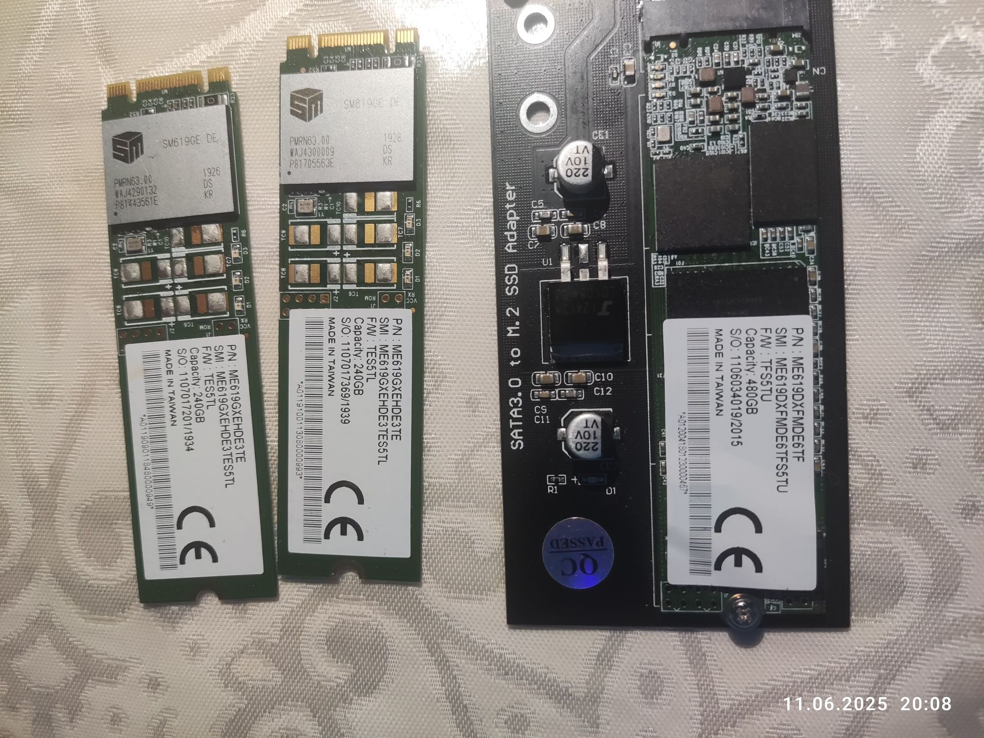 SSD M.2 480GB, 240GB