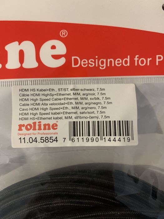HDMI кабел Roline 7.5м
