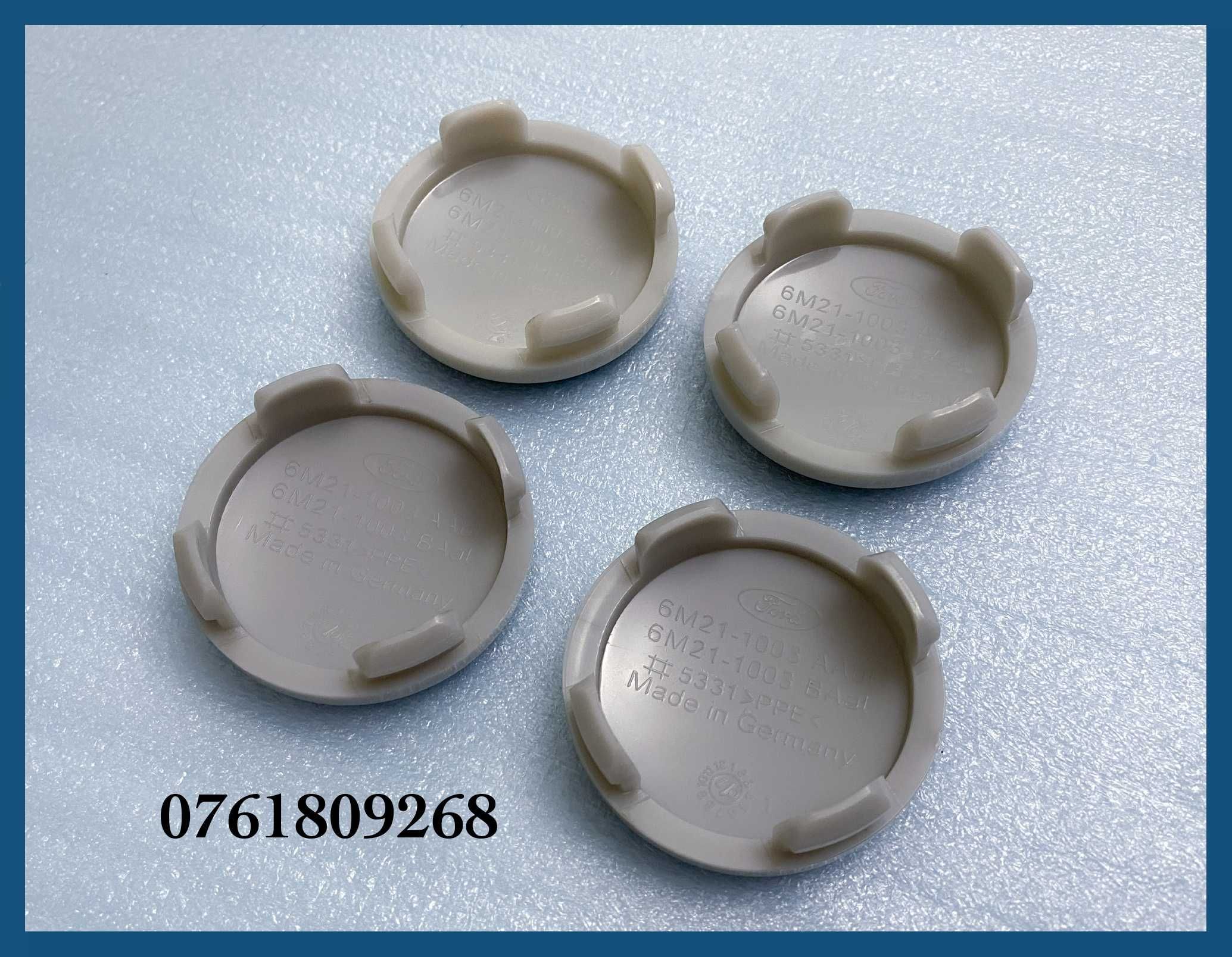 Set 4 capace argintii 54mm 6M211003AA jante aliaj originale Ford