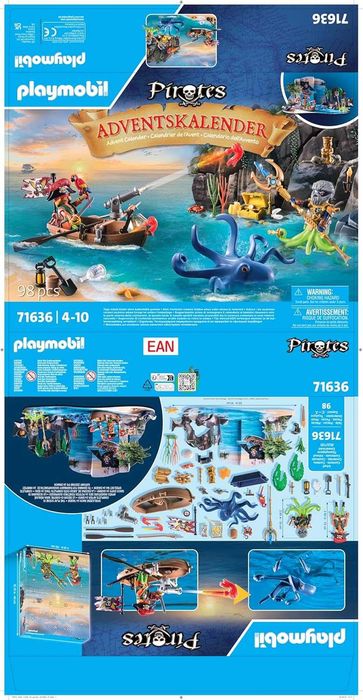 Конструктор Playmobil Пирати 71636 Коледен календар Плеймобил