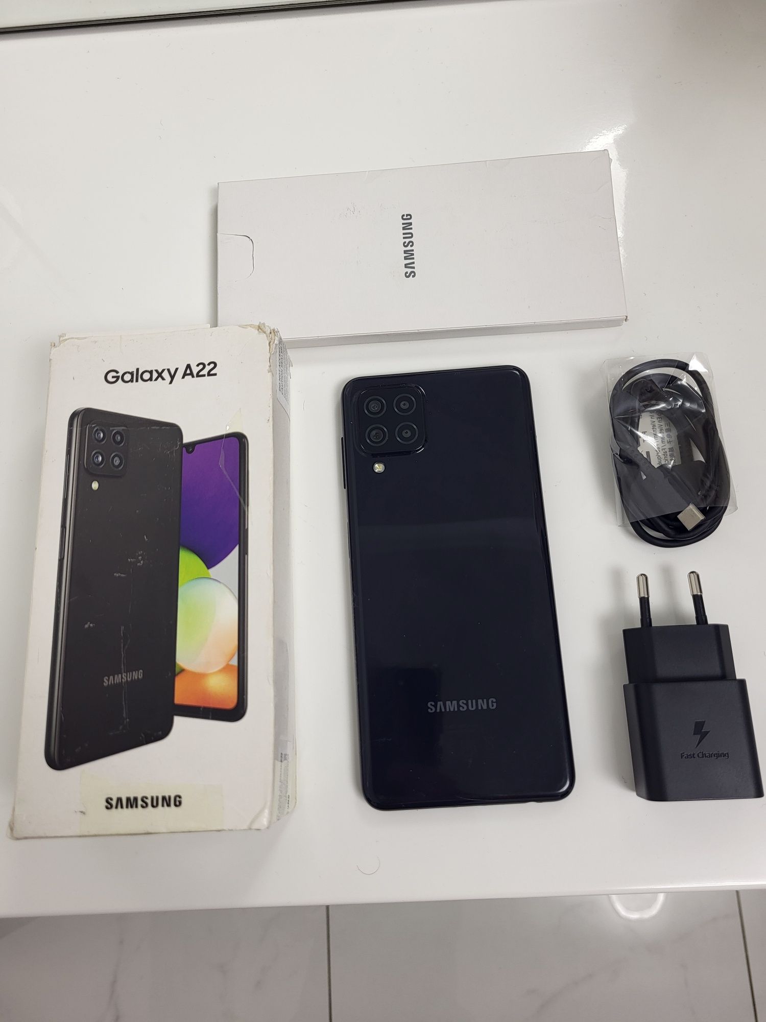 Telefon Samsung A22, Dual SIM + încărcător