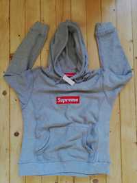 Supreme Box Logo Size Small Hoodie Grey New With Tag