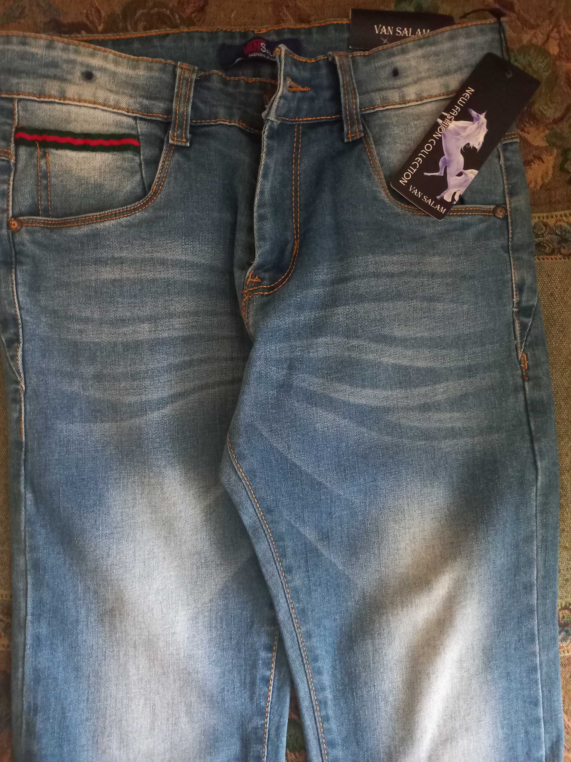 Летние джинсы на мальчика 7-9 лет