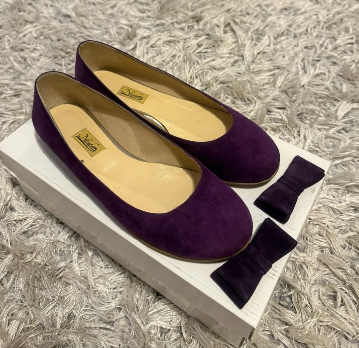 Balerini piele intoarsa-mov-37