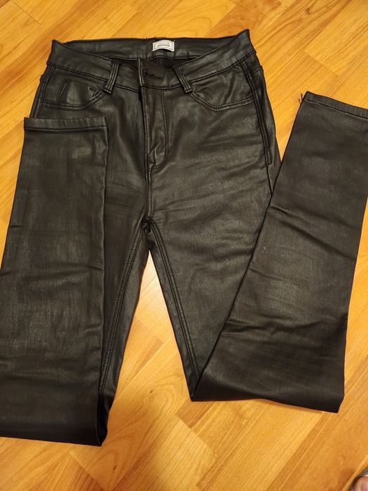 Pantaloni PIMKIE, masura 32, imitatie piele, negri