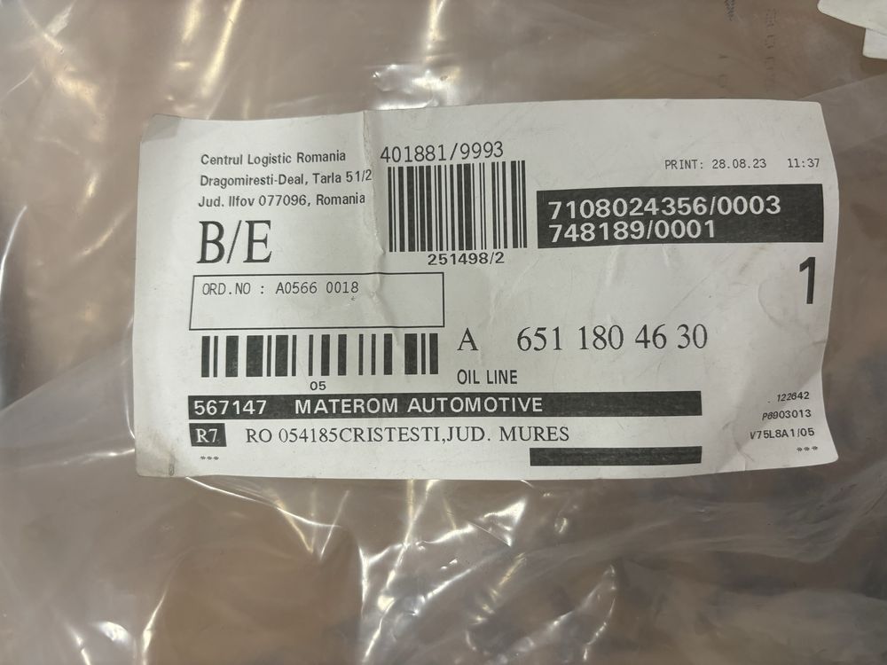 Conducta ulei Mercede Glk cutia  automata