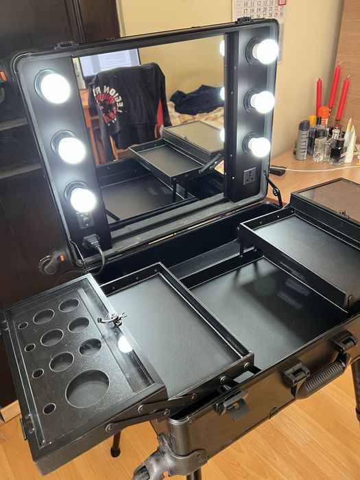 Голям куфар за грим и козметика Luvodi