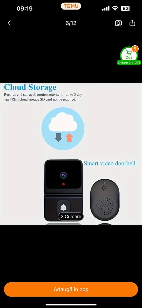 Sonerie smart, wifi, cloud, reincarcabila