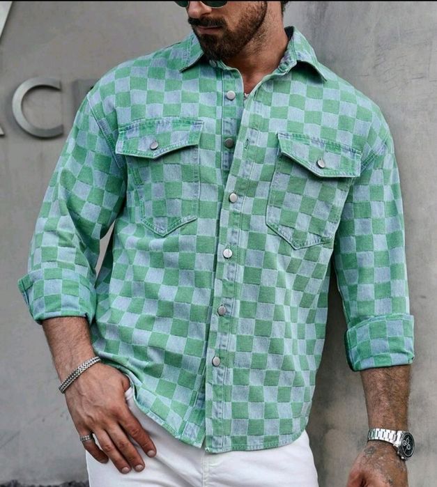 Мъжки винтидж оригинални маркови дънкови якета графити надписи М L Xl