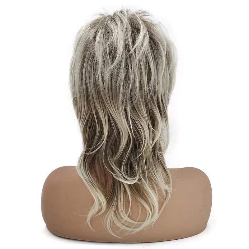 Peruca R248 Bob Blonda Gri Silver Ombre scurta blond platinat breton