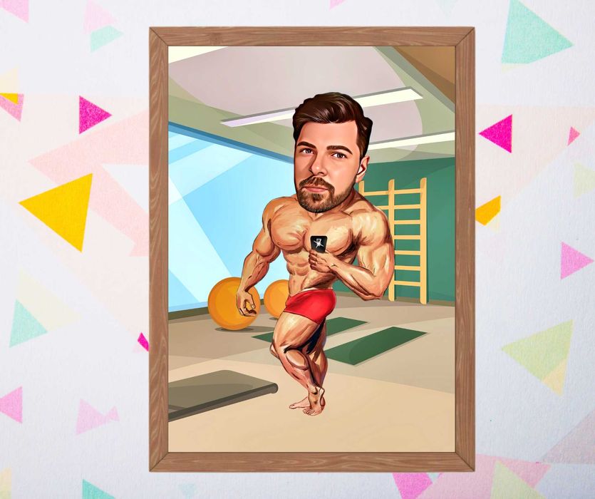 Tablou Portrete Caricaturi Cadouri Personalizate / Cadou Barbati