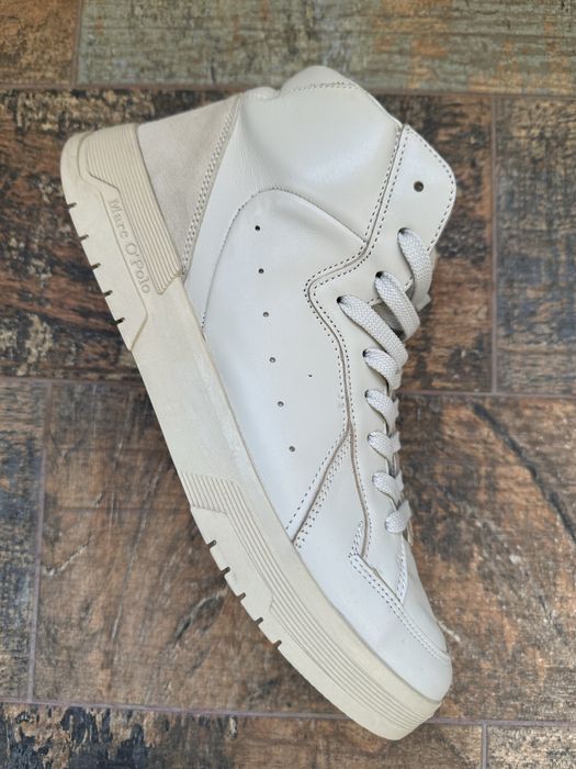 Marc O'Polo , sneakers inalt din piele , off white.