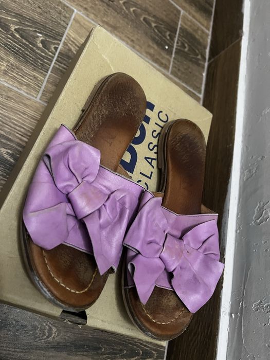 Кожанные шлепки италиЯ размер 36