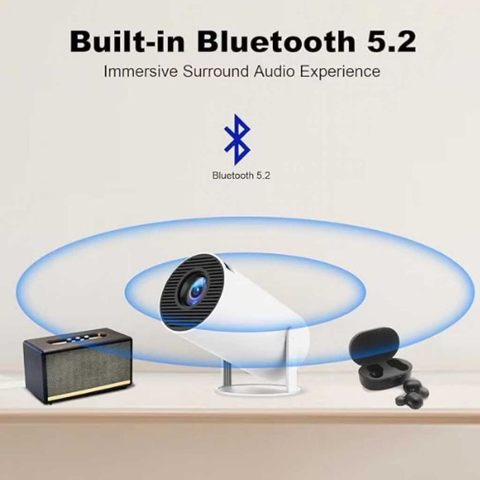 Мини проектор Android 11, 180° ротация, HDMI/USB/WiFi