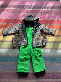 Зимен детски екип Quicksilver: яке, гащеризон, ръкавици. Подарък блуза
