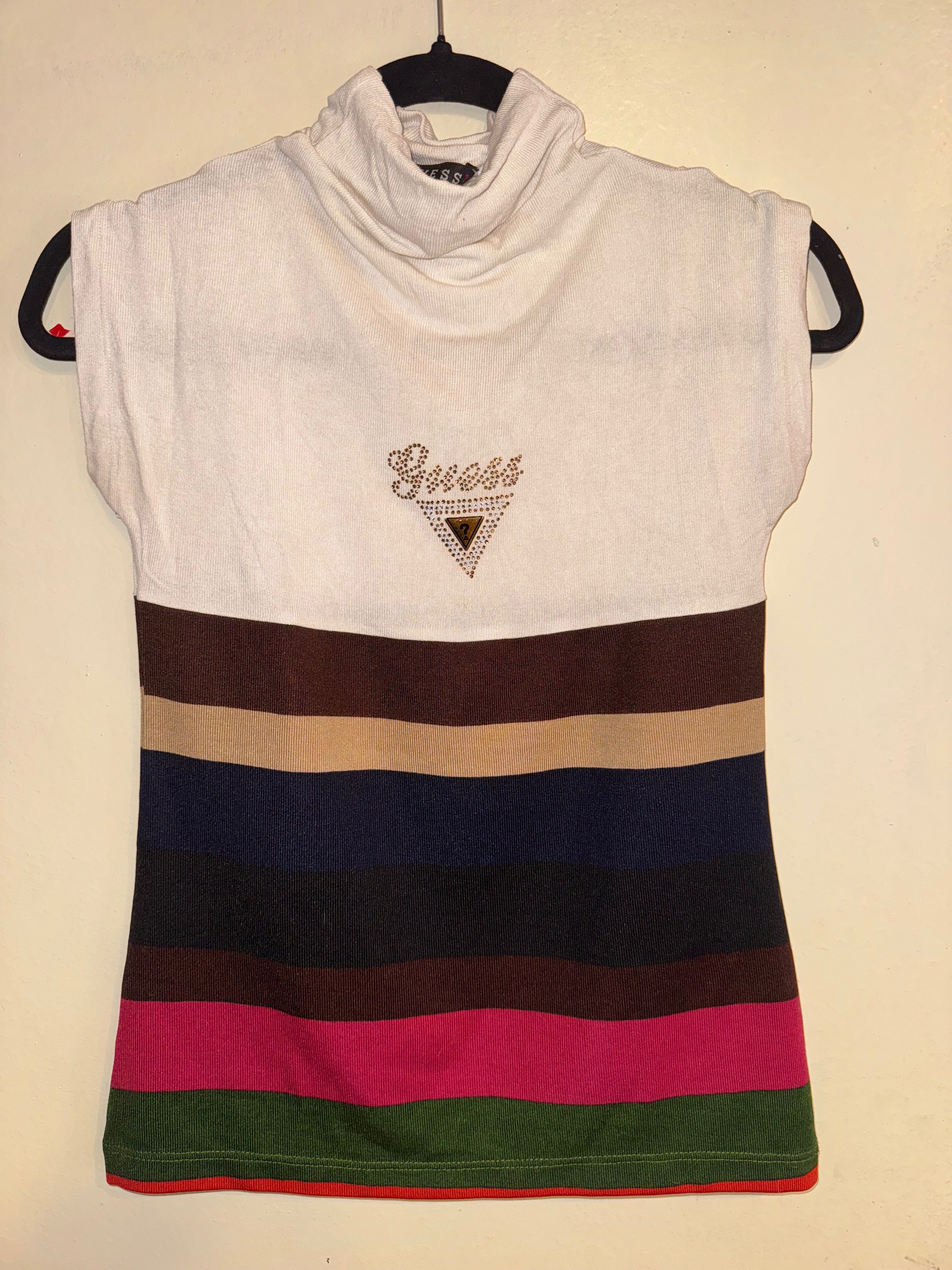 Блуза с поло яка без ръкави Guess