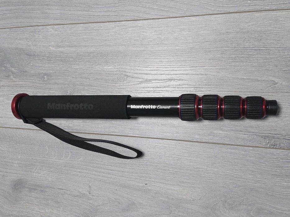Set Manfrotto Element Monopod Red + Manfrotto Center Ball Head