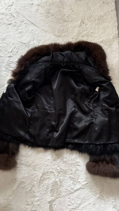 Blana naturala de vulpe multicolora