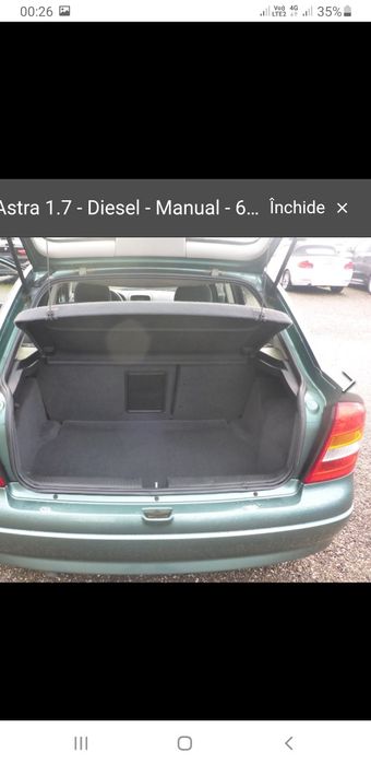 Vând Opel Astra G, 1,7 DTI puțin rulată, cu motorul acela fiabil Isuzu