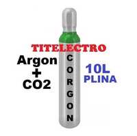 Butelie tub corgon 10 litri PLINA amestec argon + CO2 sudura MIG - MAG