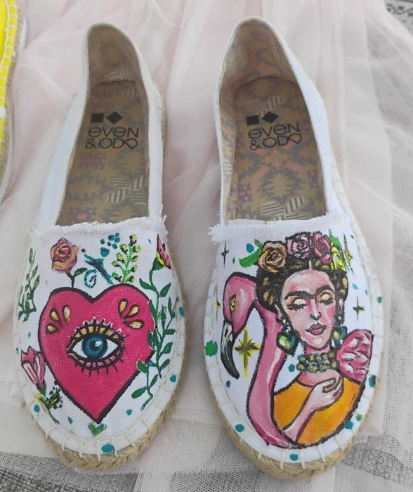 Ръчно рисувани еспадрили 36