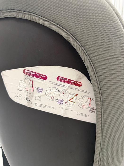 Scaun Auto Riola cu Isofix BUF BOOF Grey 0 36 kg