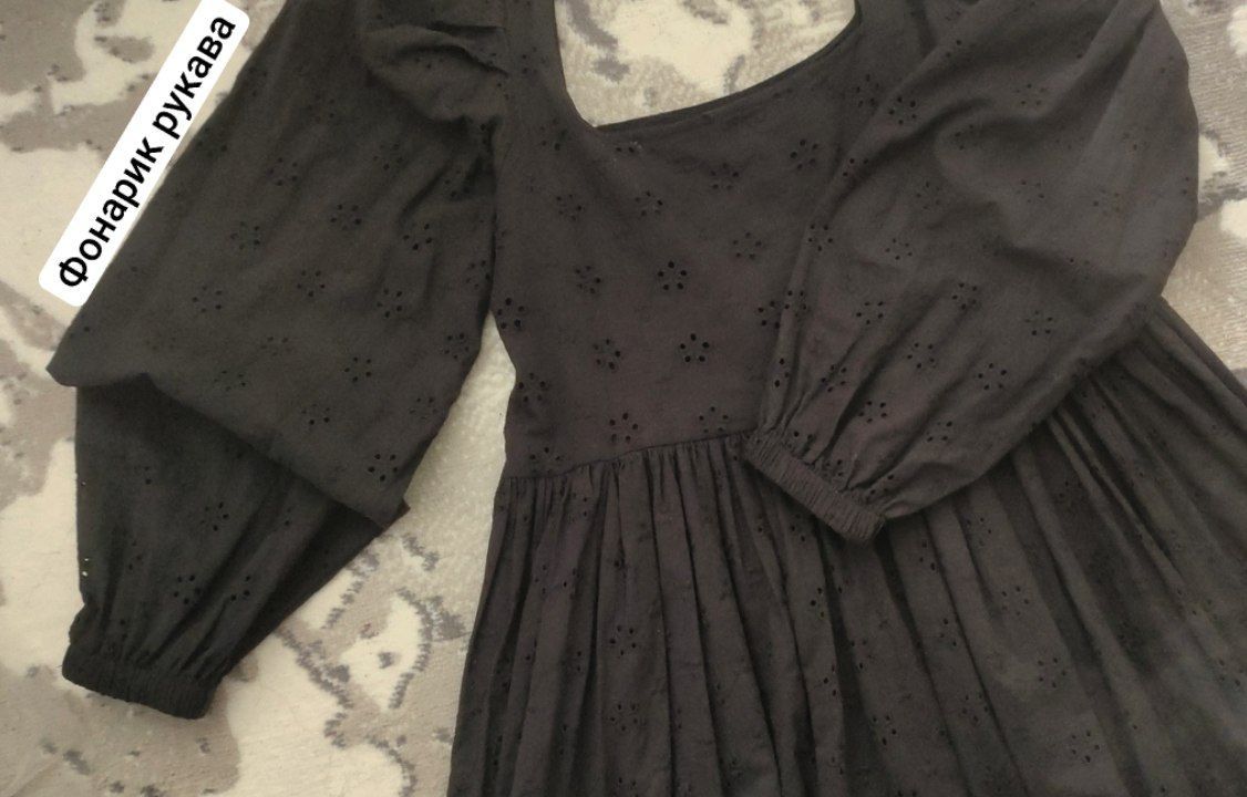 Хлопковое платье Чёрное от магазин Chiroyli store standart