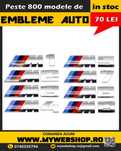 Emblema M1, M2, M3, M4, M5, M6 spate portbagaj BMW