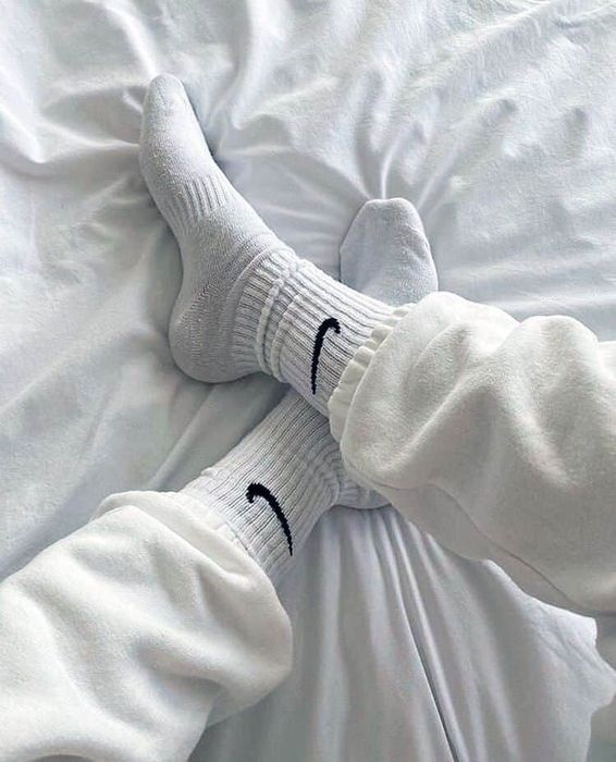 Носки Nike  белые и черные : oq va qora